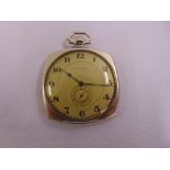 Waltham 9ct white gold pocket watch, approx total weight 52.6g