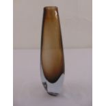 Whitefriars a late 20th century cinnamon ovoid glass vase