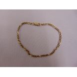 9ct yellow gold fancy link bracelet, approx total weight 5.5g