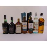 A quantity of alcohol to include whisky, port, rum and Cointreau (7)