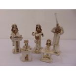 Five Dino Bencini ceramic figurines of Jewish interest