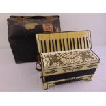 Pietro Italia accordion of customary form in fitted case