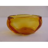Whitefriars tangerine shaped oval glass bowl