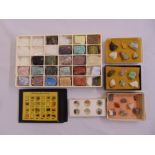 A quantity of gemstone samples in accompanying boxes
