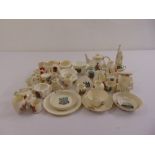 A quantity of crested china to include Goss and Arcadian various crests (40)
