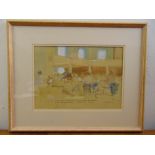Mary Jackson framed and glazed watercolour study of musicians at rehearsal, signed and dated