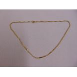 9ct yellow gold fancy link necklace, approx total weight 3.0g