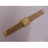 Beuche Girod 9ct yellow gold gentlemans bracelet wristwatch, approx total weight 68.3g