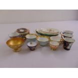 A quantity of porcelain cabinet cups, saucers and dishes (21)