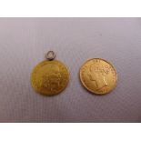 Two continental gold coins, approx total weight 7.2g