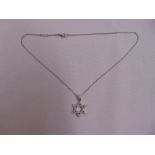 18ct white gold and diamond Star of David, approx total weight 9.5g