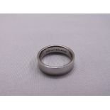 Tiffany and Company platinum wedding band, 5.5mm width, ring size R, approx total weight 12.5g