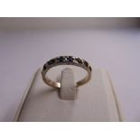 18ct white gold half eternity ring set with sapphires, approx total weight 3.8g