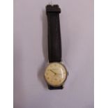 Jaeger-LeCoultre gentlemans wristwatch on leather replacement strap