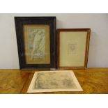 Three old master drawings, two in frames