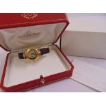A Must de Cartier Vermeil 150th anniversary ladies wristwatch, in original presentation case with