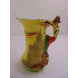 Burleighware porcelain jug decorated with a stylised image of The Pied Piper