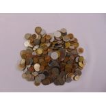 A quantity of foreign coins of various denominations
