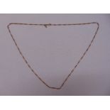 9ct rose gold fancy link chain, approx total weight 18.2g