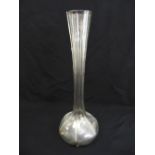 A French long stem glass vase with gilt decoration