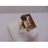 9ct yellow gold and citrine dress ring, approx total weight 6.8g