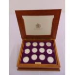 Queen Elizabeth II Golden Jubilee Collection 24 proof coins in fitted wooden case and COAs