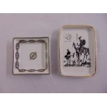 Two porcelain pin trays one by Hermes the other a Picasso reproduction