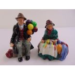 Two Royal Doulton figurines Silk and Ribbons HN2017 and The Balloon Man HN1954, marks to the bases
