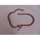 9ct rose gold Albert chain, approx total weight 23.8g