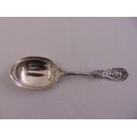 A Reed and Barton American white metal spoon stamped sterling 925