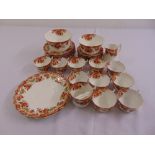 A Victorian porcelain teaset to include cups, saucers, plates and bowls (32)