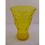 A Whitefriars style yellow glass vase