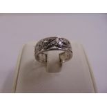 18ct white gold and diamond wedding band, approx total weight 4.7g