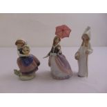 A quantity of Lladro figurines to include girl with a parasol, Bo Peep and girl with a basket