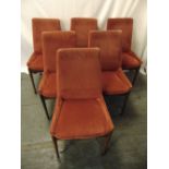 Robert Heritage for Archie Shine six rosewood upholstered dining chairs, A/F, CITES certificate