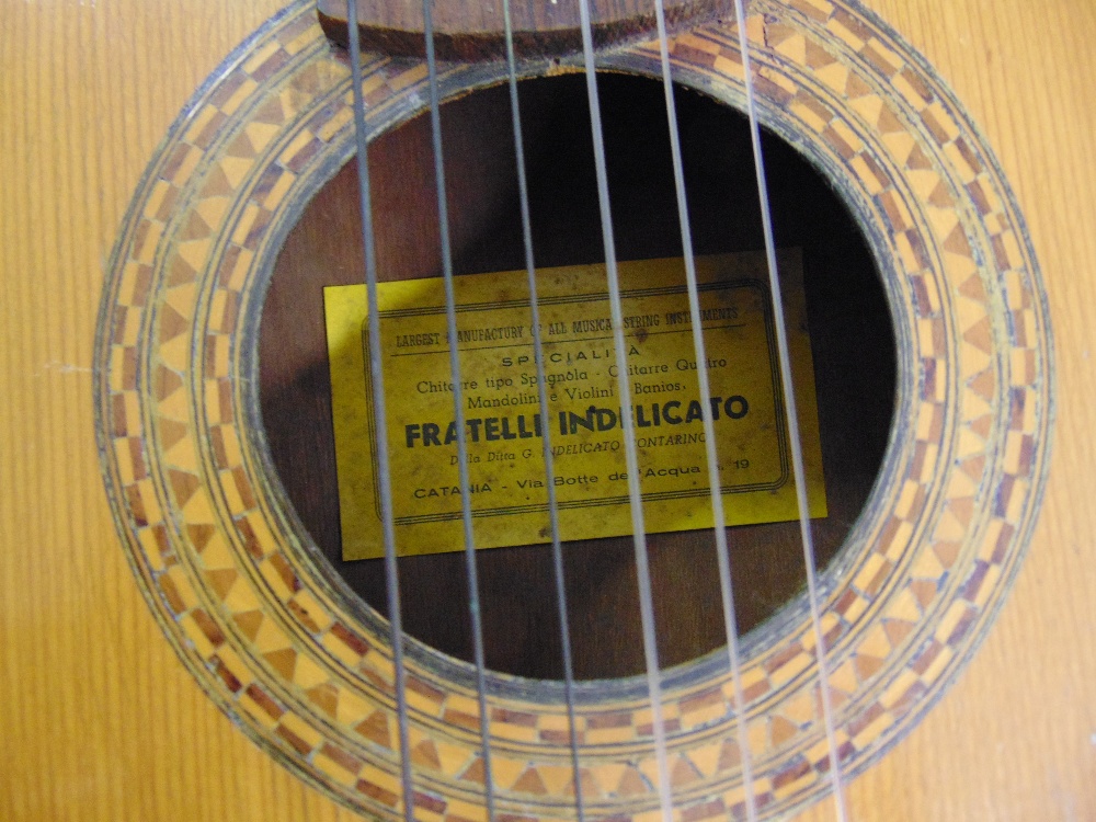A 1950s Italian guitar by the Fratelli Indelicato with original label - Image 2 of 2