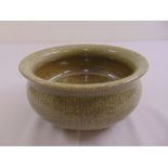 Chinese crackle glazed circular bowl with everted rim