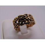 9ct yellow gold ring, approx total weight 7.2g