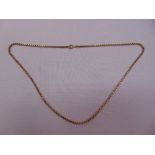 18ct yellow gold box link chain, approx total weight 9.8g