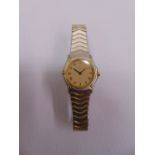 Ebel stainless steel and gold ladies wristwatch