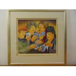 Beryl Cook framed and glazed polychromatic lithographic print titled A Full House, 567/650 to