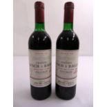 Chateau Lynch Bages grand cru classe Pauillac 1983 two 75cl bottles