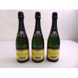 Monopole Heidsieck & Co blue top champagne, three 75cl bottles