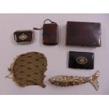 A quantity of collectables to include tortoiseshell compacts, purses, a mesh bag and a Mother of