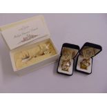 A Georg Jensen white metal Christening spoon in presentation box and two Carrs silver toothfairy