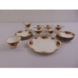 Royal Albert Old Country Roses teaset to include plates, cups, saucers, milk jug and sugar bowl (