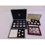 A quantity of GB proof silver coins to include Piedfort collection, Anniversary collection, Her