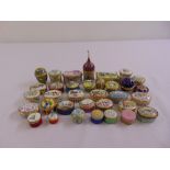 A quantity of enamel collectors boxes to include Halcyon Days, Bilston & Battersea Enamels (34)