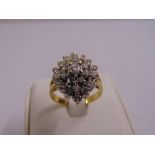 18ct yellow and white gold diamond dress ring, approx total weight 10.8g