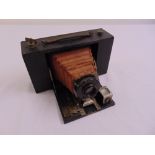 A No 3 Kodak folding Brownie camera with red bellows
